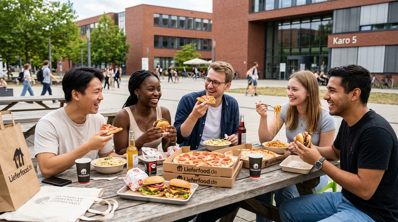 Studenten Food-Guide Darmstadt & Griesheim: 15% Rabatt auf Online-Lieferung & 15% Gruppen-Rabatt für 5 Freunde im Restaurant
